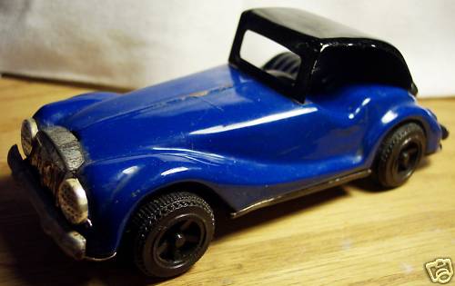 MG-TF BLUE BLACK CONVERTIBLE TOP UP RARE TIN TRANSITION ANTIQUE M.G.F MGT MGTF - Picture 2 of 11