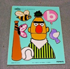 Bert Playschool 1973 Sesame Street 11 Piece Puzzle Made in the USA