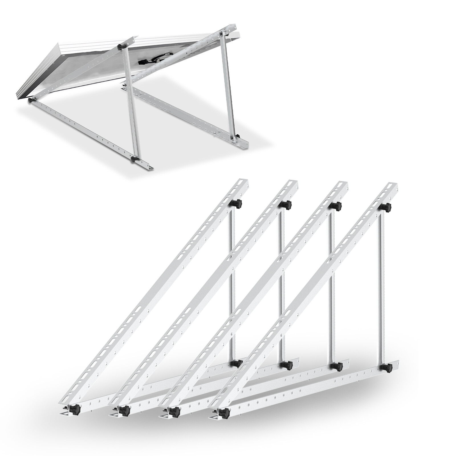 2 Paar 4X 114cm Solarmodul Halter Wand Dach Boden Balkonkraftwerk PV Halterung