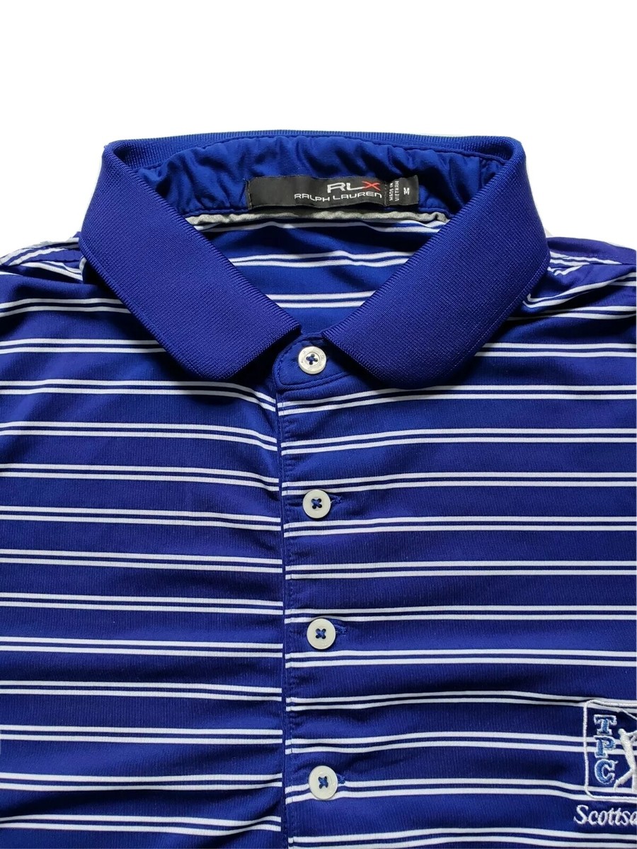RLX（RalphLauren） - ポロ RLX ポロシャツ ストライプ 青 MNXGKNI1N820488 S RLX（RalphLauren） - ポロ RLX ポロシャツ ストライプ 青