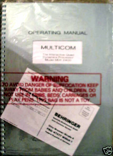 Behringer MULTICOM Rack Unit Original User's Operating Owner's Manual Book - Picture 1 of 1