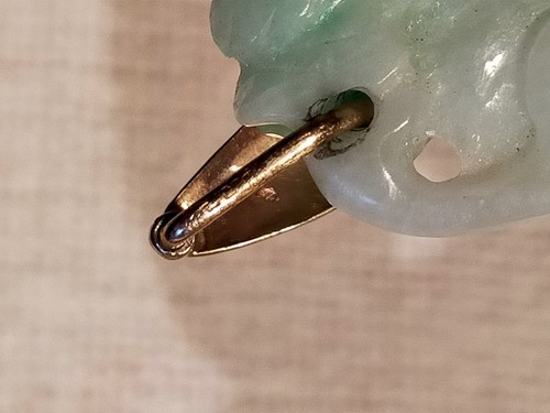 Pendentif Jade Et Or 14K - Imagen 9 de 13