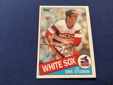 DAVE STEGMAN SIGNED , MINT 1985 TOPPS CARD # 194 WHITE SOX /  FREE POSTAGE!!!!!