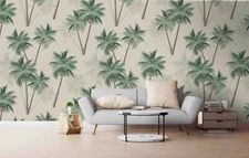 3D Tropical Palm Tree Self-adhesive Removeable Wallpaper Wall Mural Sticker 49