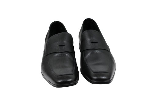 Mocasines sin cordones Prada Penny para hombre US8,5 Reino Unido 7,5 de cuero saffiano negro - Imagen 2 de 10