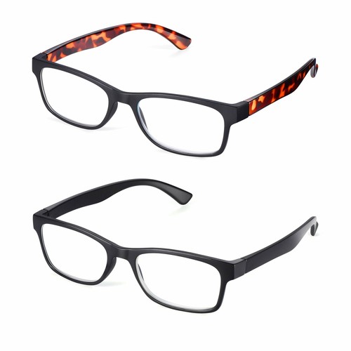 2 Pack Reading Glasses for Men and Women 2 Colours , 2 x Ready to Wear Glasses - Picture 3 of 49