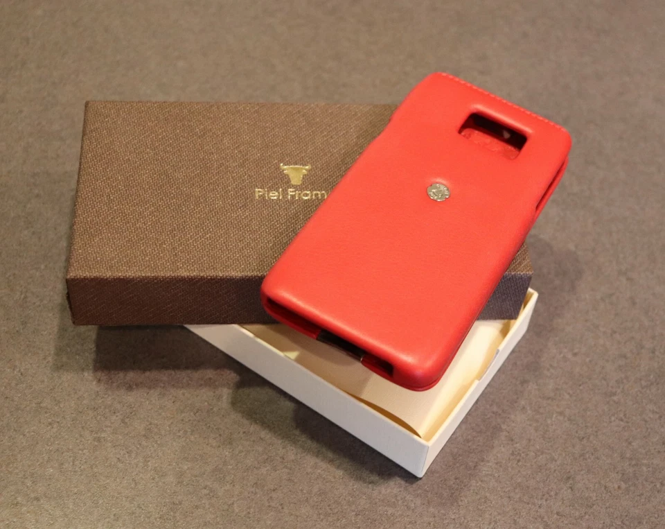 Funda de cuero Piel Frama 721 roja iMagnum para Samsung Galaxy Note 5 #012 Foto 3 de 4