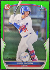 2023 Bowman Paper Prospects 1st Neon Green Border /399 Juan Alonso #BP-137