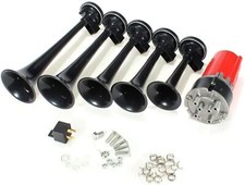 5pcs 125dB Black Trumpet Musical Dixie Car Duke of Hazzard with Compressor 12...