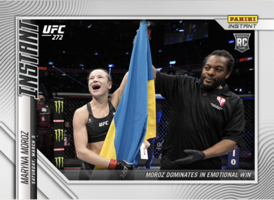 2022 MARYNA MOROZ DOMINATES IN EMOTIONAL WIN PANINI INSTANT UFC 272
