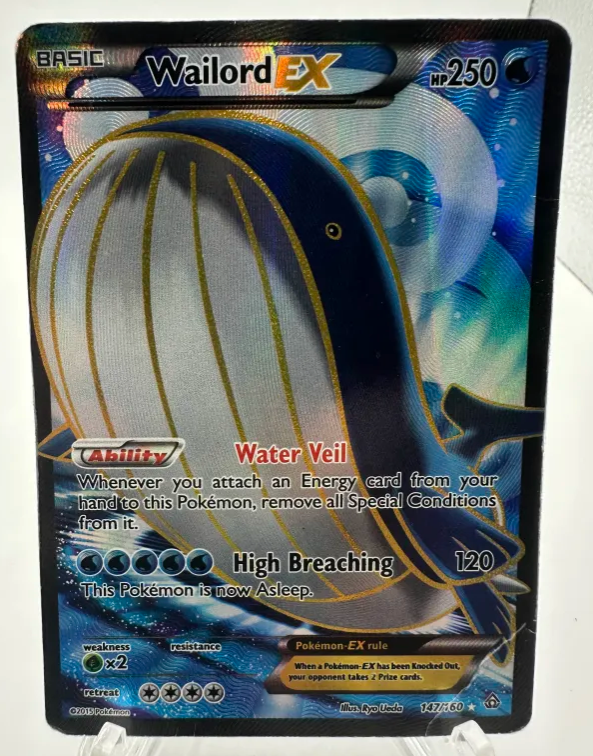 Wailord EX (147 Full Art) 147/160 XY - Primal Clash Holo for