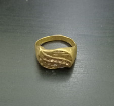 ANELLO VINTAGE STILE ROMANICO BRONZO SQUISITAMENTE ANTICHISSIMO VICINO ORIENTALE