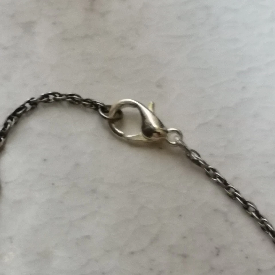  Collana catenina girocollo da donna colore argento con pendente con perla - Immagine 4 di 4