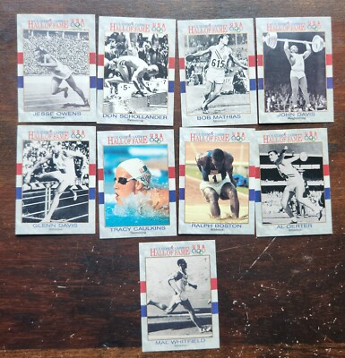 Lot of 9 US Olympic Hall of Fame Cards (1991)