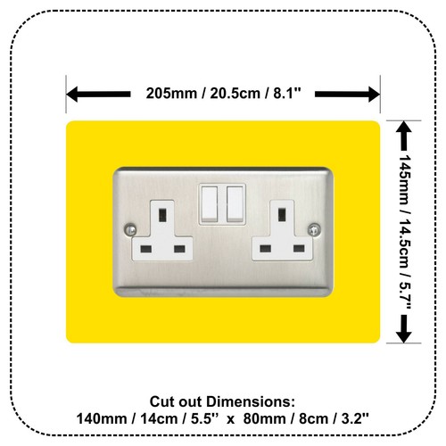 Enchufe interruptor de luz de pared protector de placa de acrílico envolvente de doble toma hágalo usted mismo - Imagen 46 de 101