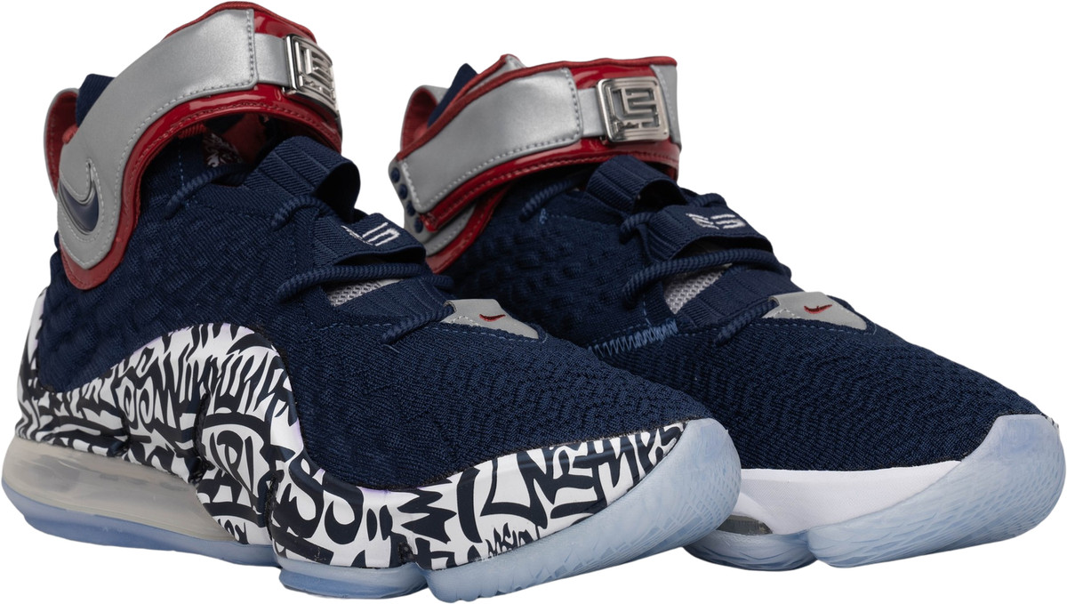 バッシュ Nike LeBron 17 Graffiti Cold Blue Nike LeBron 17 LeBron 4 Cold Blue Graffiti for Sale | Authenticity