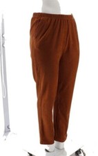 Lands' End Mid Rise Straight Leg Corduroy Pants Dark Caramel 8P NWOT 874