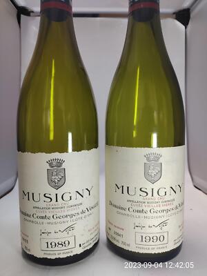[Empty bottle] Musigny Domaine Comte Georges de Vogue,1989 1990 Rot 2 no cork