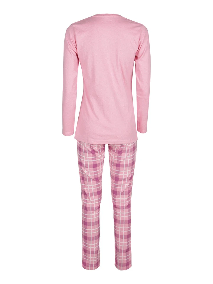 Linea Ambro Pigiama aperto da donna con pantaloni a quadri - Imagen 3 de 3