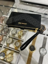 Michael Kors Ladies Double Zipper Wristlet Credit Card Phone Holder Wallet Black