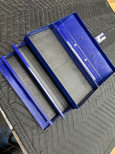 Snap-on Tool Chest Vintage Blue 3-Tier Metal w270×110×H160 Rare Japan. - Picture 3 of 3