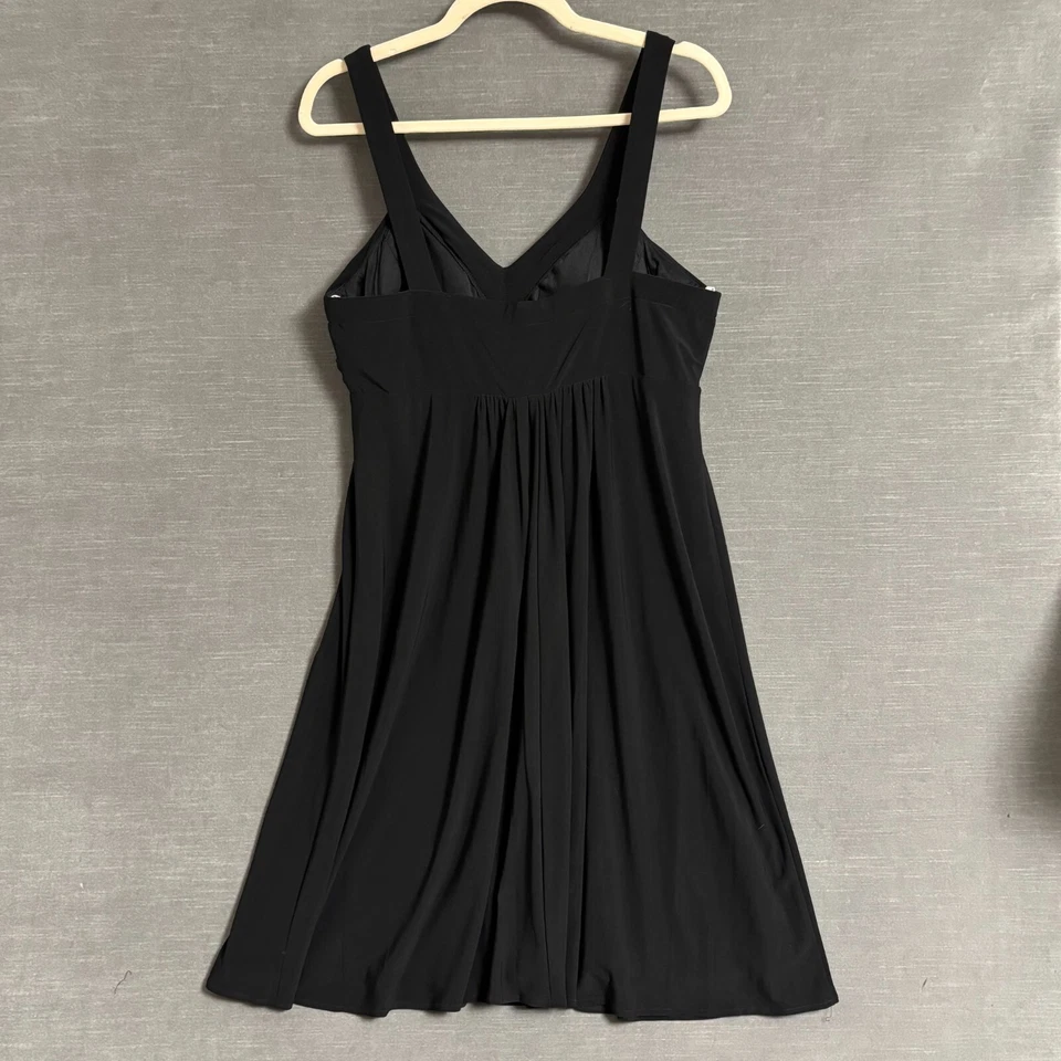 Vintage y2k Dress 14 Black Babydoll Slip Party Cocktail Evening Casual Date 90s - Image 4 of 4