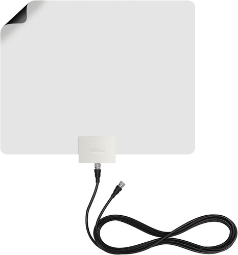 Mohu Leaf Plus Amplified Indoor TV Antenna, 60-Mile Range, Black / White - Bild 2 von 10