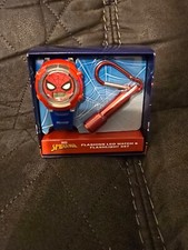 Marvel Spiderman LCD Flashing Watch and Flashlight Set