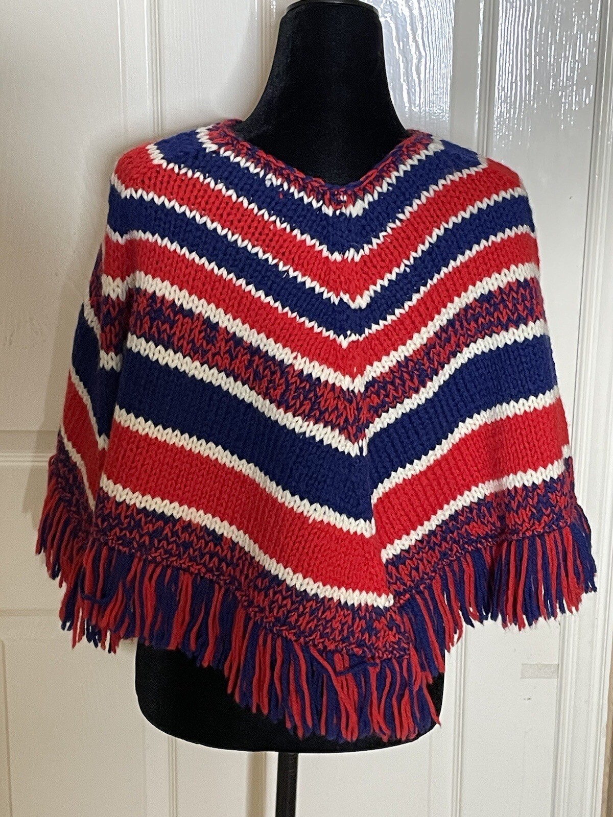 Handknitted Patchwork Wool Colorful Festival Boho… - image 4