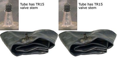 TWO 4.00-15 5.00-15 400-15 500-15 Farm Tractor Tire Inner Tube TR15 Rubber Valve