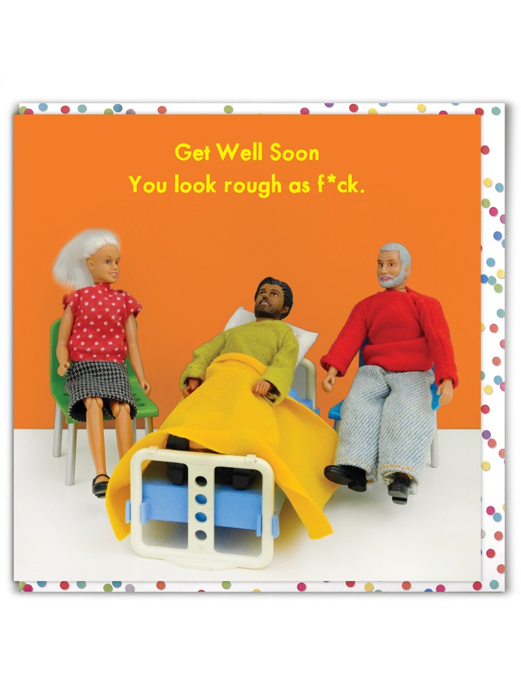 Funny Get Well Soon Card 'You Look Rough As F*ck' Witty Amusing Novelty Humour