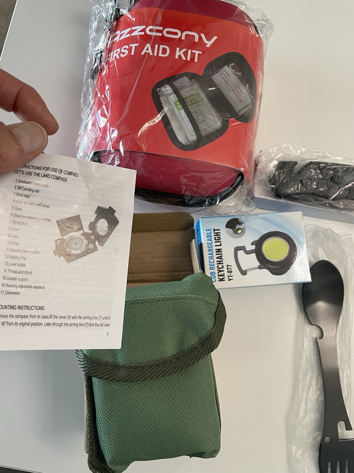 Tactical Bag W/Home Emergency  Azzcony  Survive Kit Supply’s 27 Ps 1 Person New