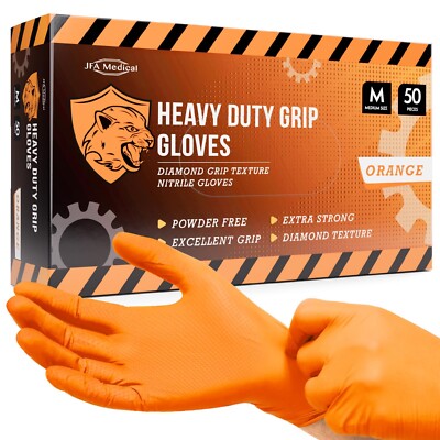 Premium extra starke dicke Diamond Grip Nitril Handschuhe 8 Mil Orange