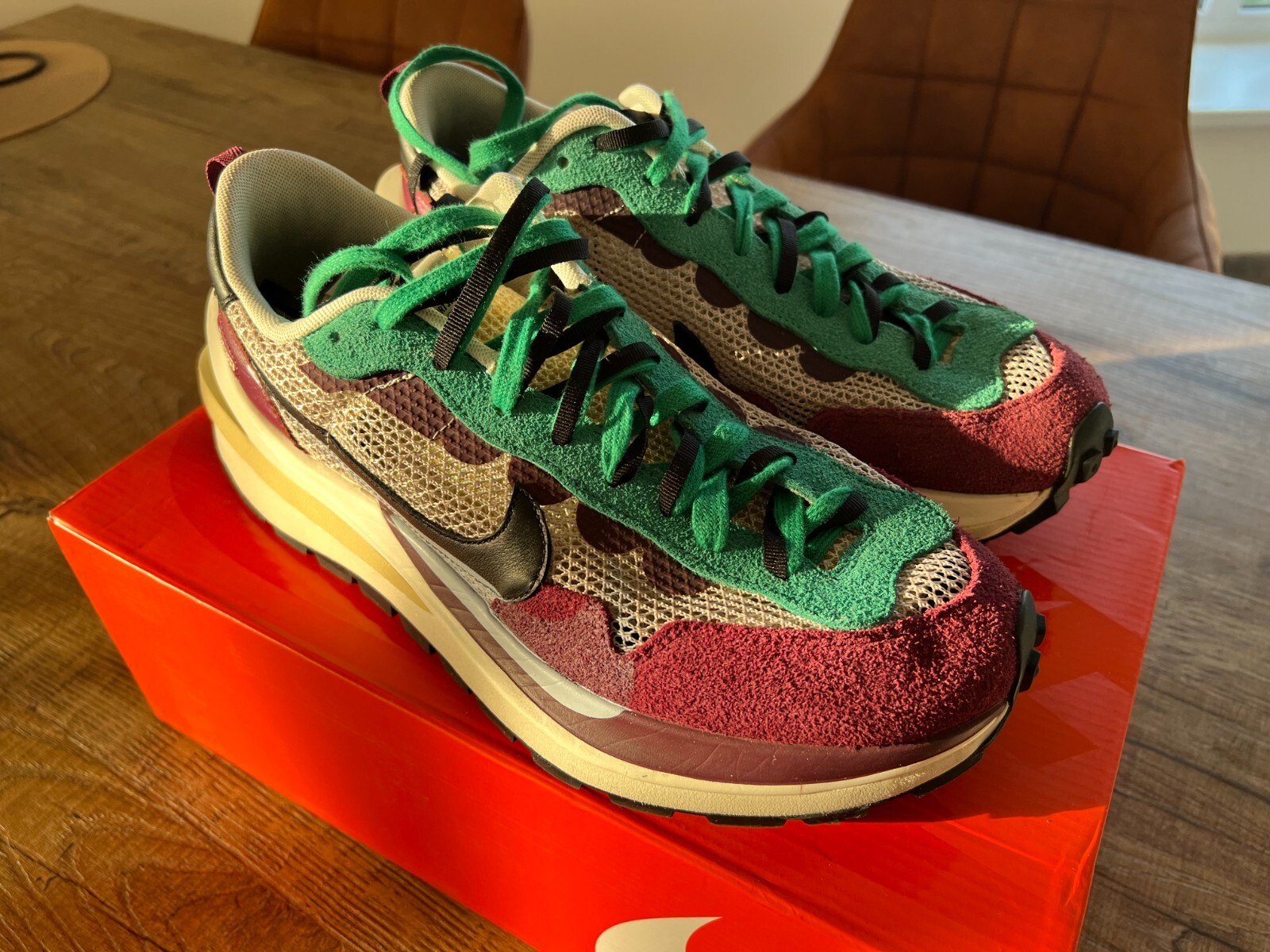 SACAI X NIKE Sneakers rosse Nike VaporWaffle SP x Sacai String Villain taglia US 11 5 EUR 45 5