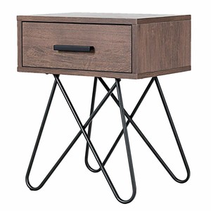 Nightstand Side End Coffee Table Storage Display Steel Hairpin