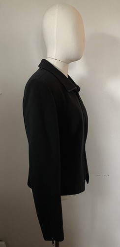 Vintage DKNY Donna Karan New York Blk Jacket ~ 90s Minimalism ~ Label Sz 8 - Picture 5 of 11