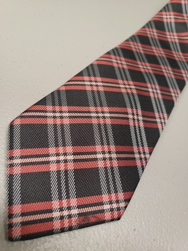 Croft & Barrow Herren Krawatte Krawatte schwarz rot kariert