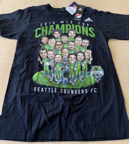 NWT Adidas Seattle Sounders FC 2016 MLS Cup Championship T Shirt Men’s Small BB2 - Picture 4 of 10