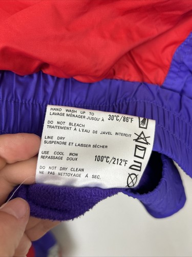 Vintage 80s Spyder Ski Jacket Pullover 1/4 Zip Japan Red Purple Silver Large - Picture 22 of 22