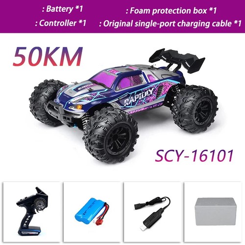 Car Off Road 70KM/H Remote Control Car with LED Headlight 1/16 Monster Truck Toy - Picture 9 of 32