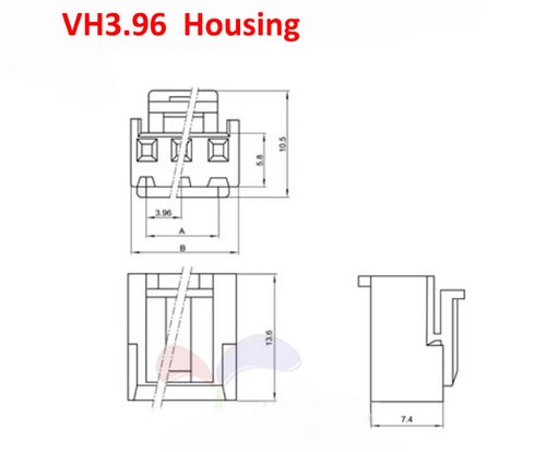 Plug Crimp Terminal ConnectorsVH 3.96 Straight /Right Angle Pin Header PCB - Picture 7 of 14
