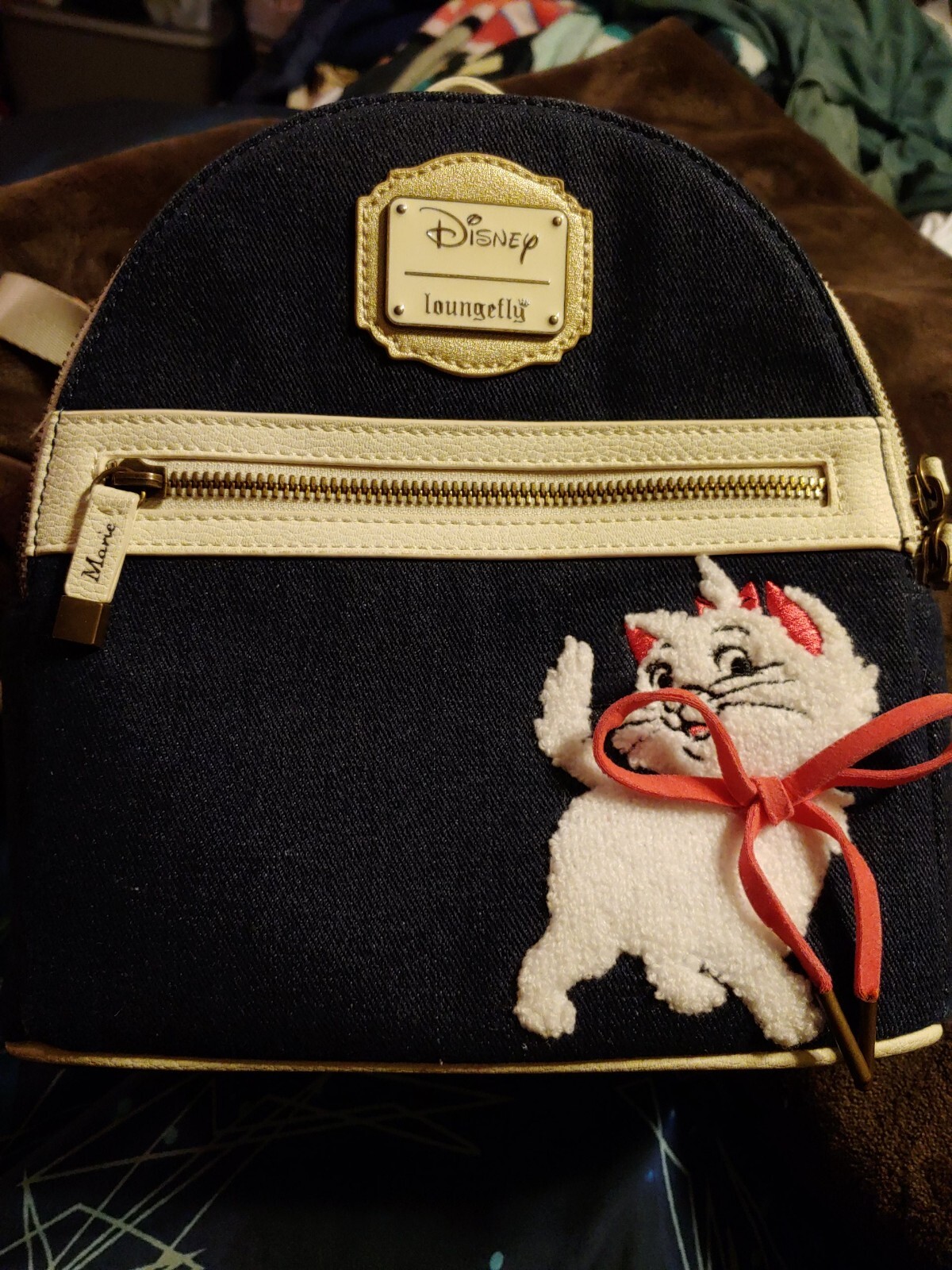 DISNEY THE ARISTOCATS MARIE DENIM MINI BACKPACK LOUNG… Gem