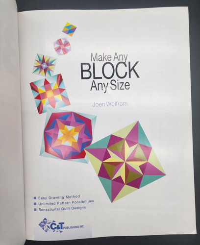 Make Any Block Any Size by Joen Wolfrom Quilting Book LIKE NEW - Imagen 3 de 6