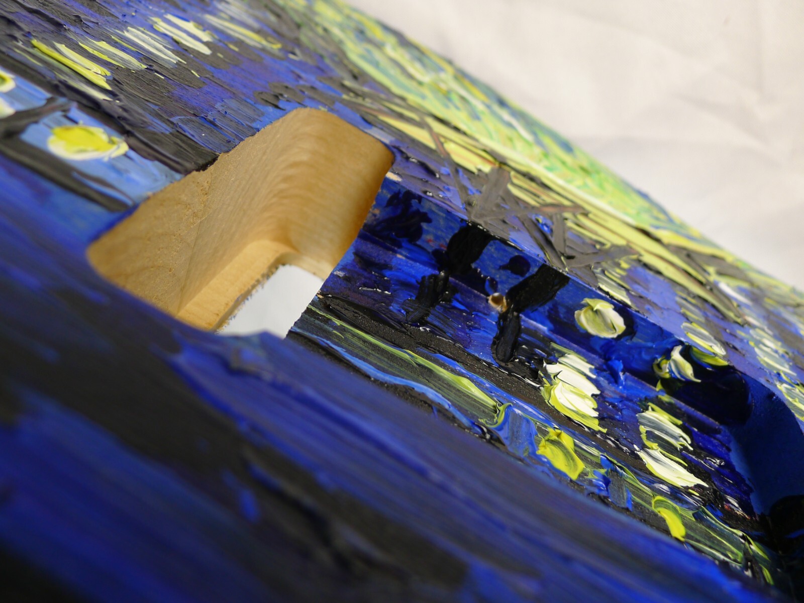 Strat Body 2pcs North American Alder HSS Hand Acrylic Oil Painting ≦3.52Ibs