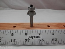 (1) NEW  3/4" D 25° Chamfer/Trim Carbide Tip Router Bit Bearing degree qw