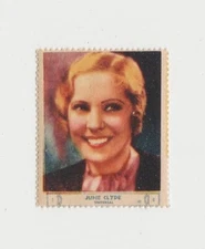 June Clyde 1932 National Screen Star Stamp - Clean Back - E5 - Film Star