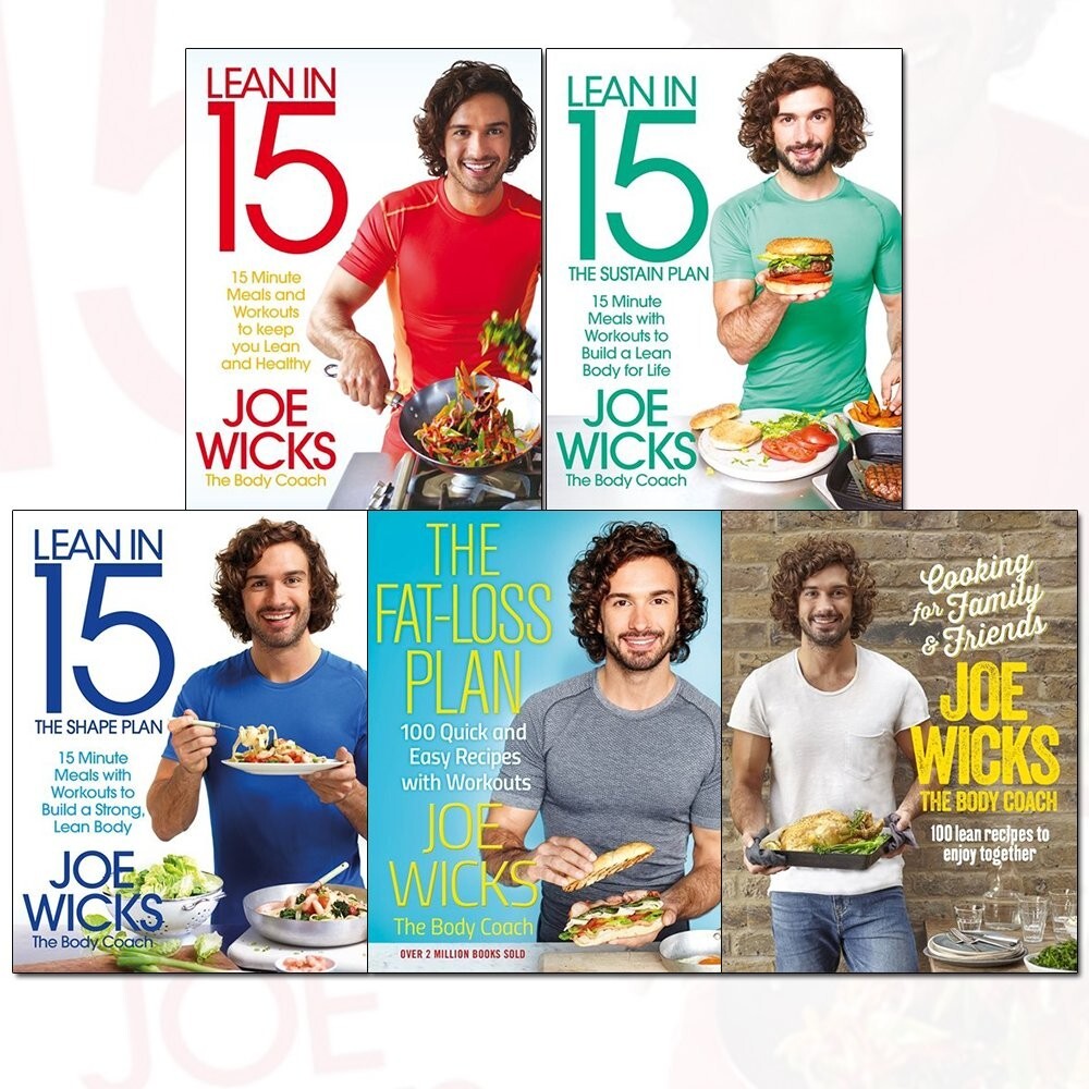 Joe Wicks Collection 5 Books Set (lean 15- Shift Plan, Sustain Plan, Shape Plan)