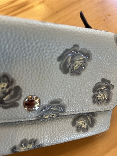 NWOT Coach Wristlet Wallet Beautiful Floral Print Hues of Blue - Picture 14 of 17