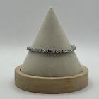 42 Stones (each 4mm)-Ss Overlay Tennis Bracelet made with Swarovski Crystals-