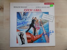 James Bond Carole Asby Autograph Signed LP Cover Soundtrack A View To Kill Vinyl